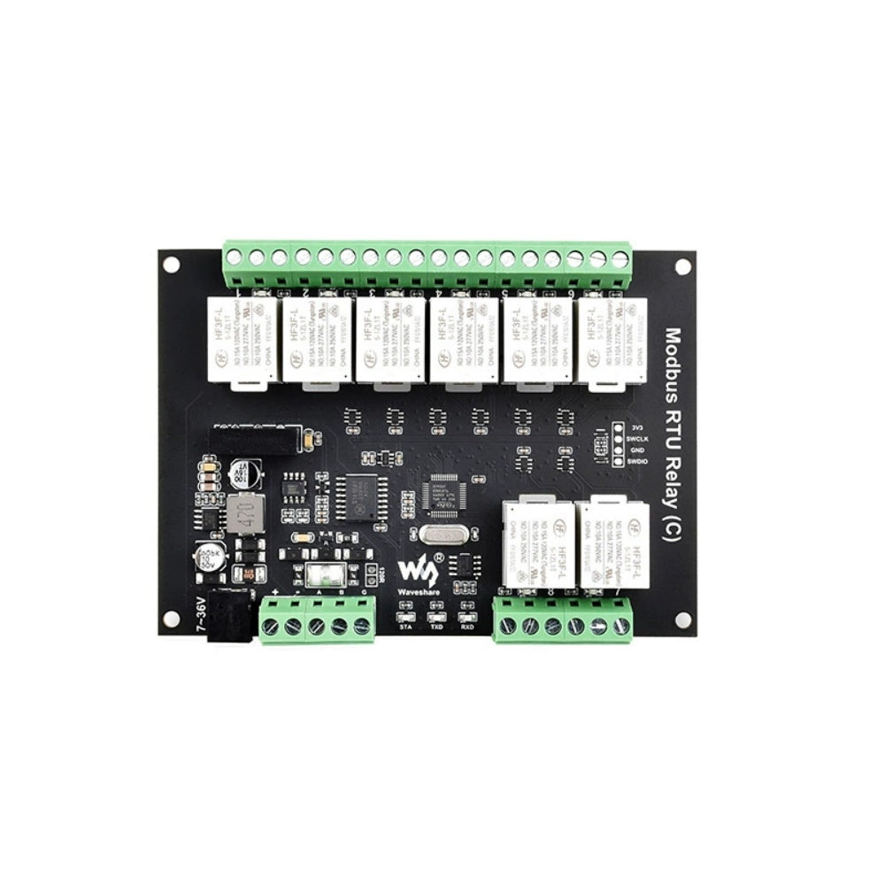 Industrial-grade 8-channel RS485 magnetic latching relay module Modbus RTU protocol Guide rail housing