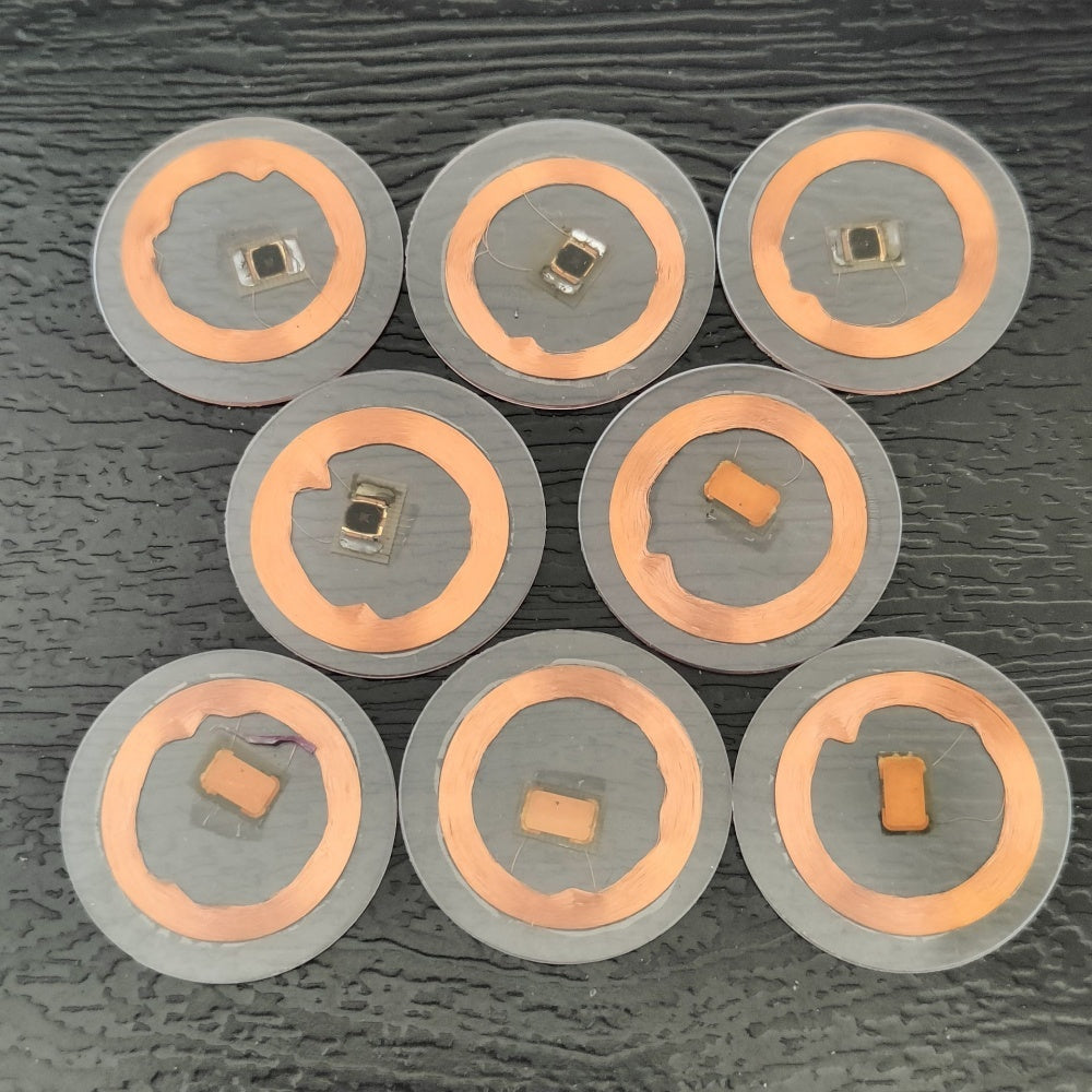 Ф25mm,125KHz,Keycards,Prox Card 26-Bit,H10301,Transparent,Coin key,fob Program Facility Code,HID