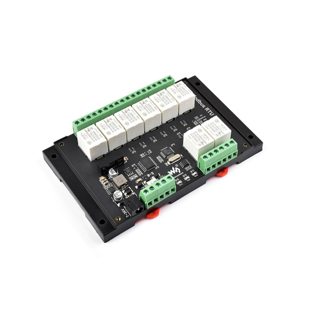 Industrial-grade 8-channel RS485 magnetic latching relay module Modbus RTU protocol Guide rail housing