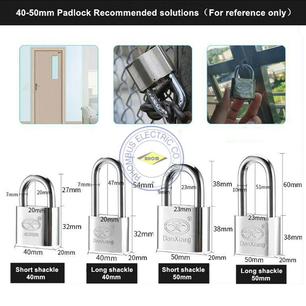 Anti-theft, Copper Core Rounded Corner Padlock,Door lock