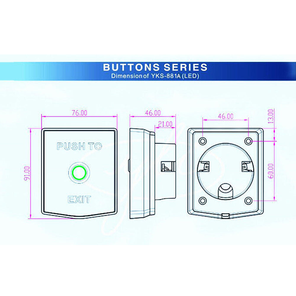 DC5-24V, Waterproof ,Access Control Push Switch,Exit button