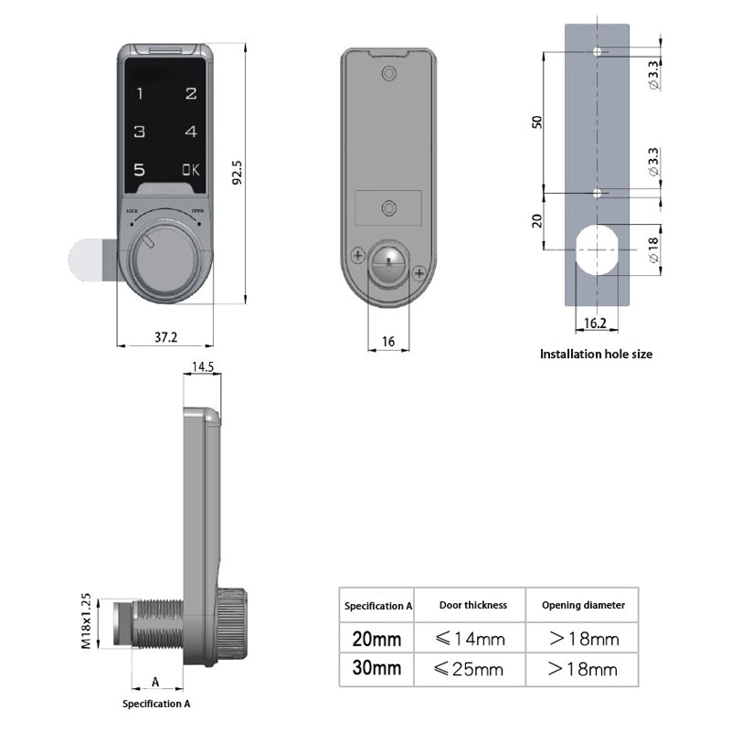 Electronic Lock,Password Lock,Tongue Lock