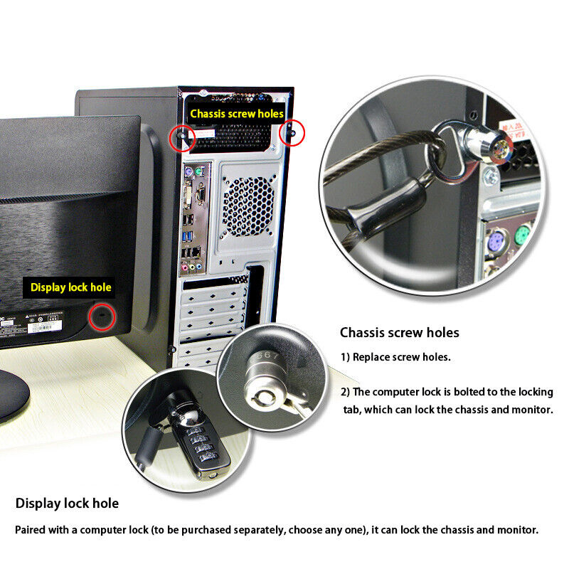 Key Type Desktop Lock ,Computer Case Lock ,Internet Cafe Office Management Lock