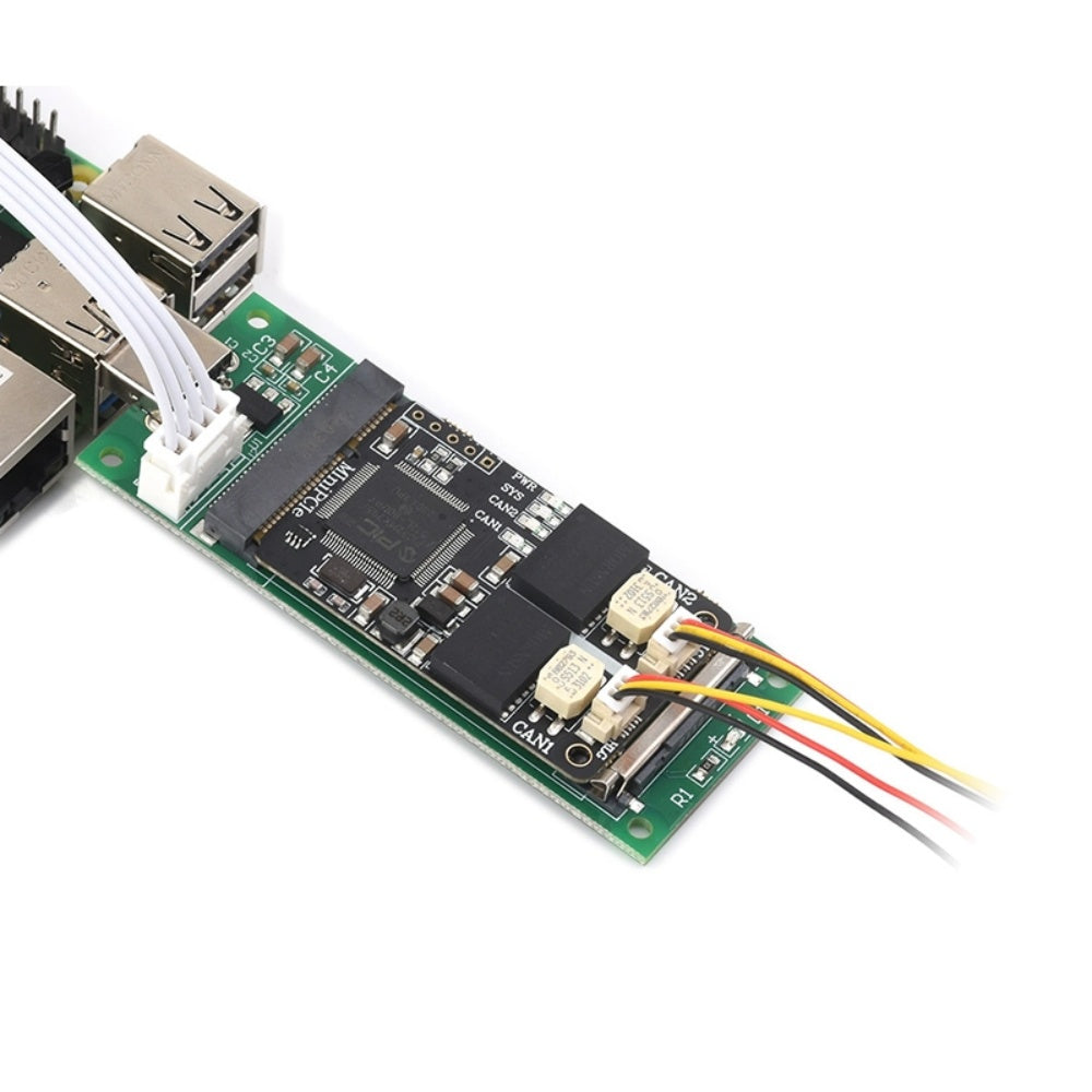 MiniPCle to CAN interface adapter board Dual channel isolated CAN card Support bidirectional transmission