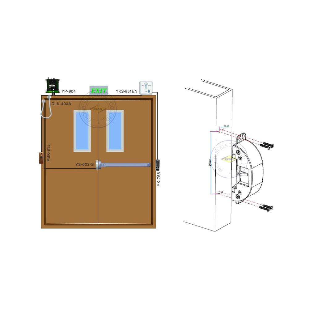 Electric Strike Lock, Emergency Door