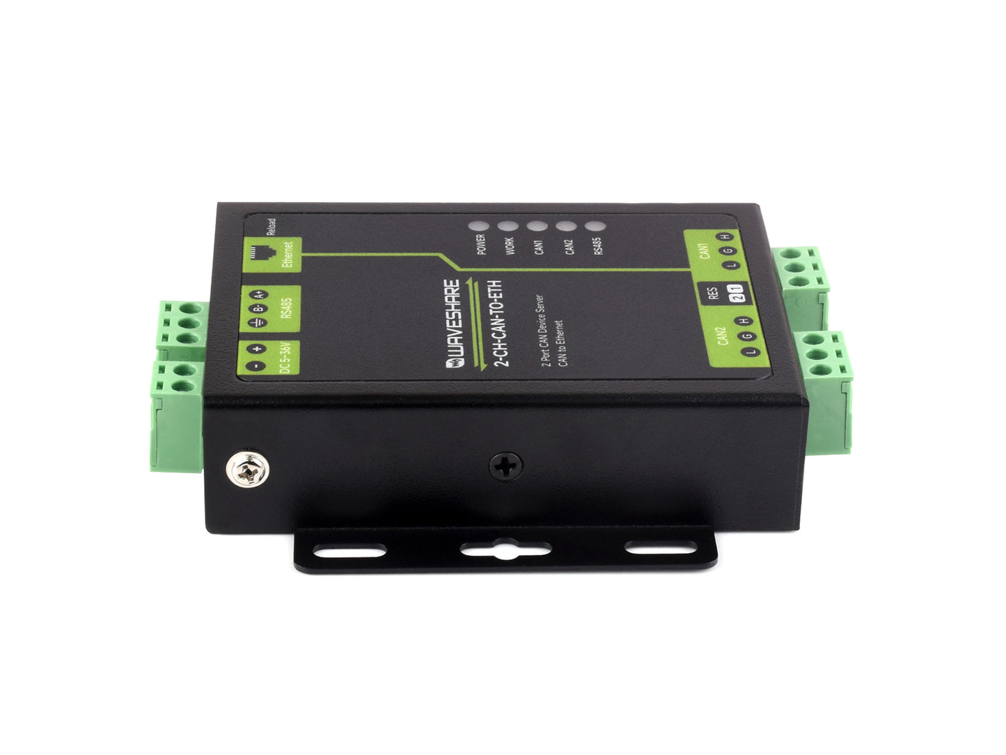 Industrial-grade dual CAN to Ethernet server Two-channel CAN + RS485 + Ethernet port