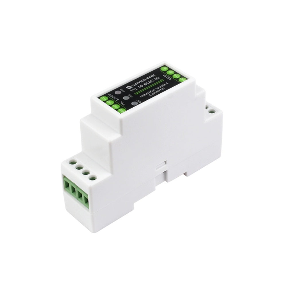 TTL to RS232 electrical isolation module Serial port converter Guide rail type  3.3V/5V With shell