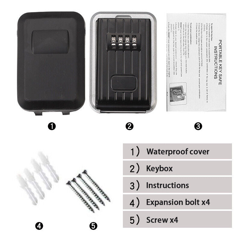 Wall Mounted Waterproof Metal Password Box,Storage Box,Password Key Box,key safe box