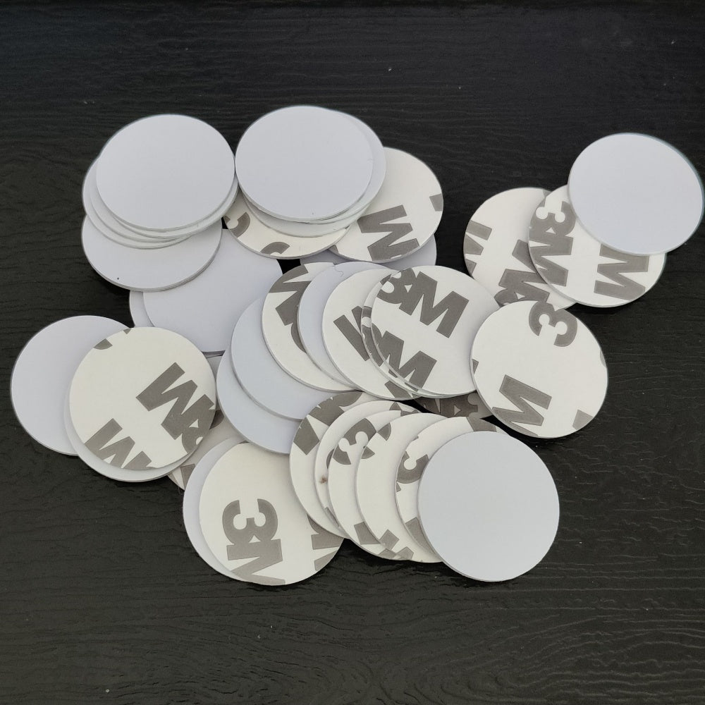 Ф25mm,125KHz, Keycards, Prox Card 26-Bit, H10301, White Coin key, fob ,Sticker, Program Facility Code