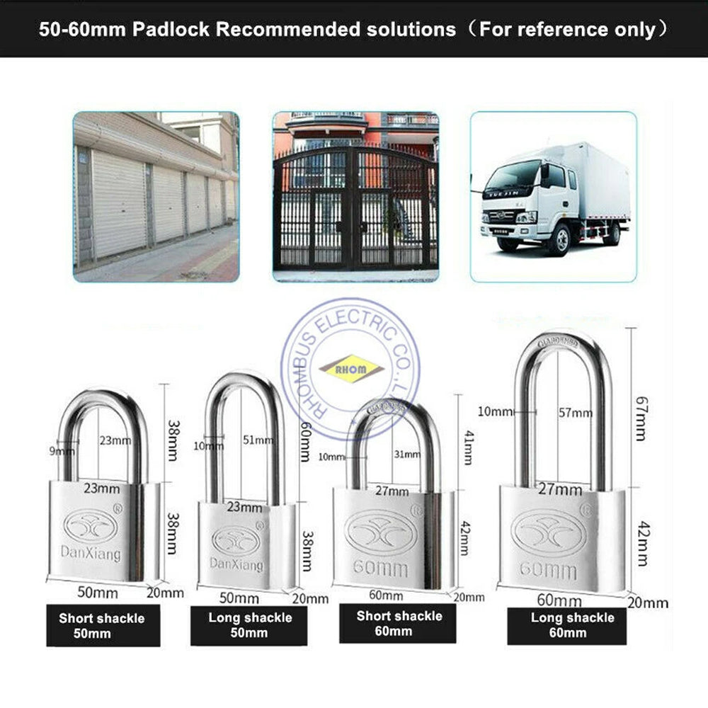 Anti-theft, Copper Core Rounded Corner Padlock,Door lock