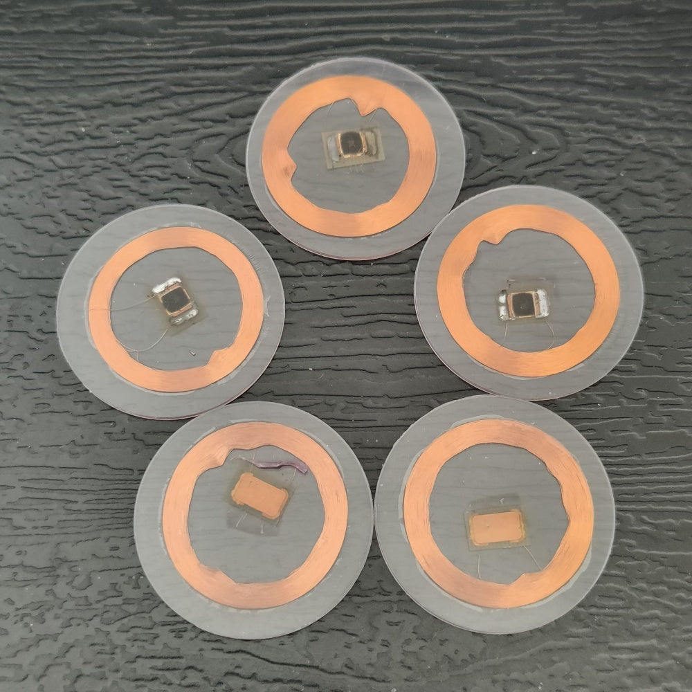 Ф25mm,125KHz,Keycards,Prox Card 26-Bit,H10301,Transparent,Coin key,fob Program Facility Code,HID