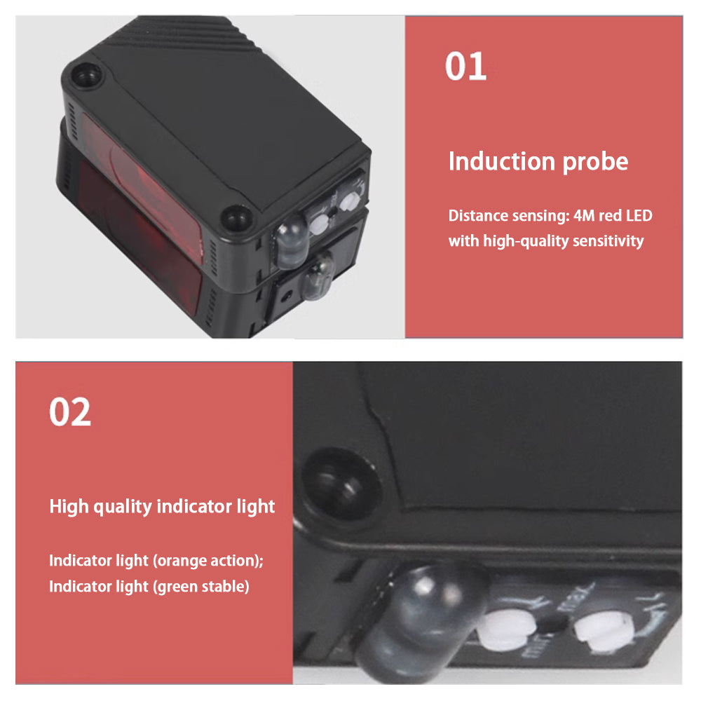 Infrared Induction Photoelectric Switch , Mirror Reflection Photoelectric Sensor