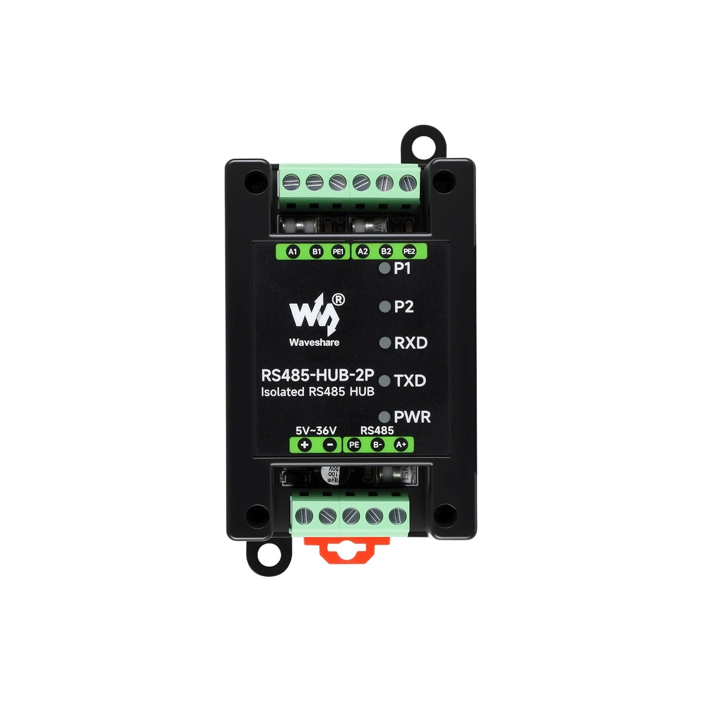 Industrial-grade 2-channel RS485 hub Cascadable/network relay/control/isolation communication module