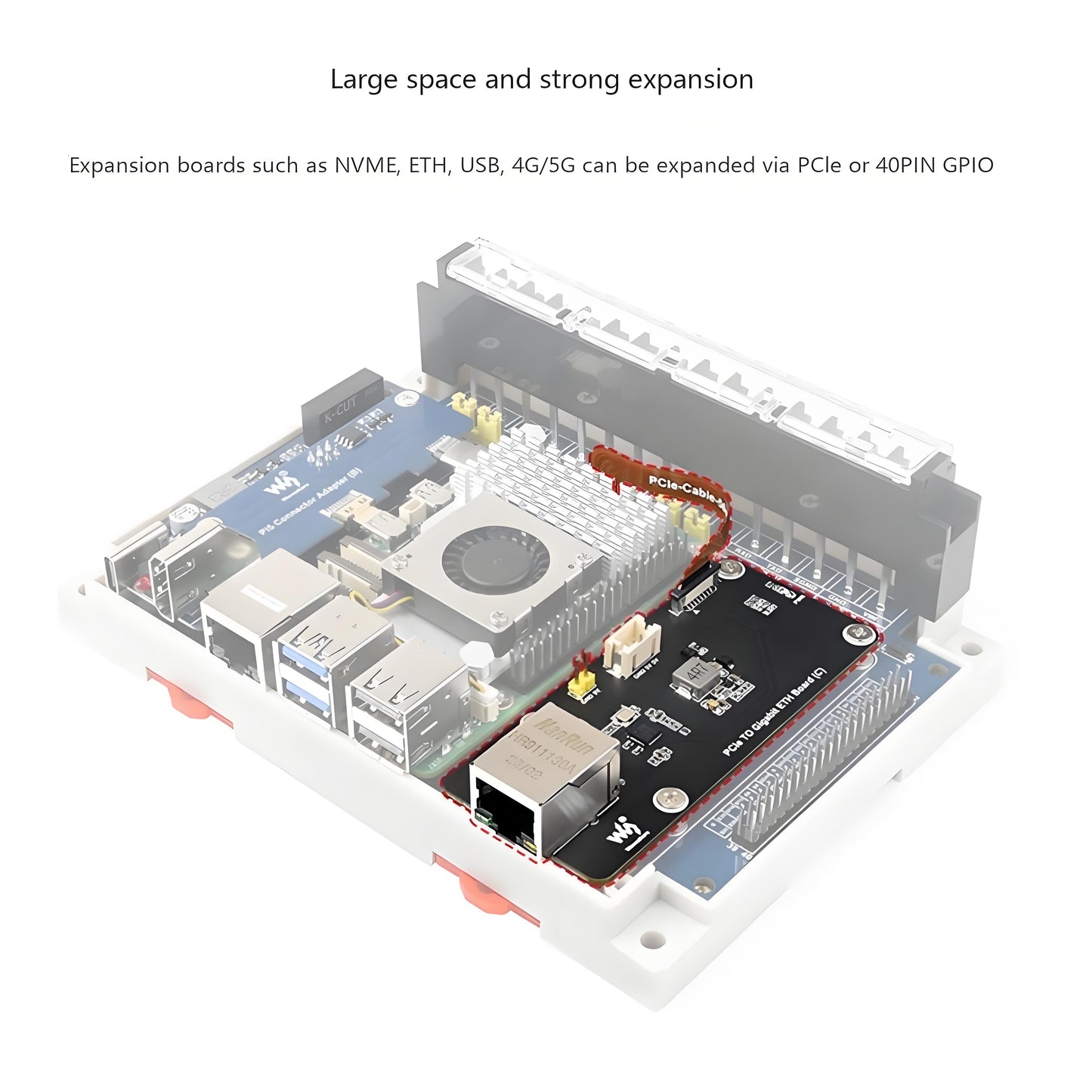 Raspberry Pi industrial interface board, isolated RS232/485 CANFD expansion board, wall-mountable/rail-mountable
