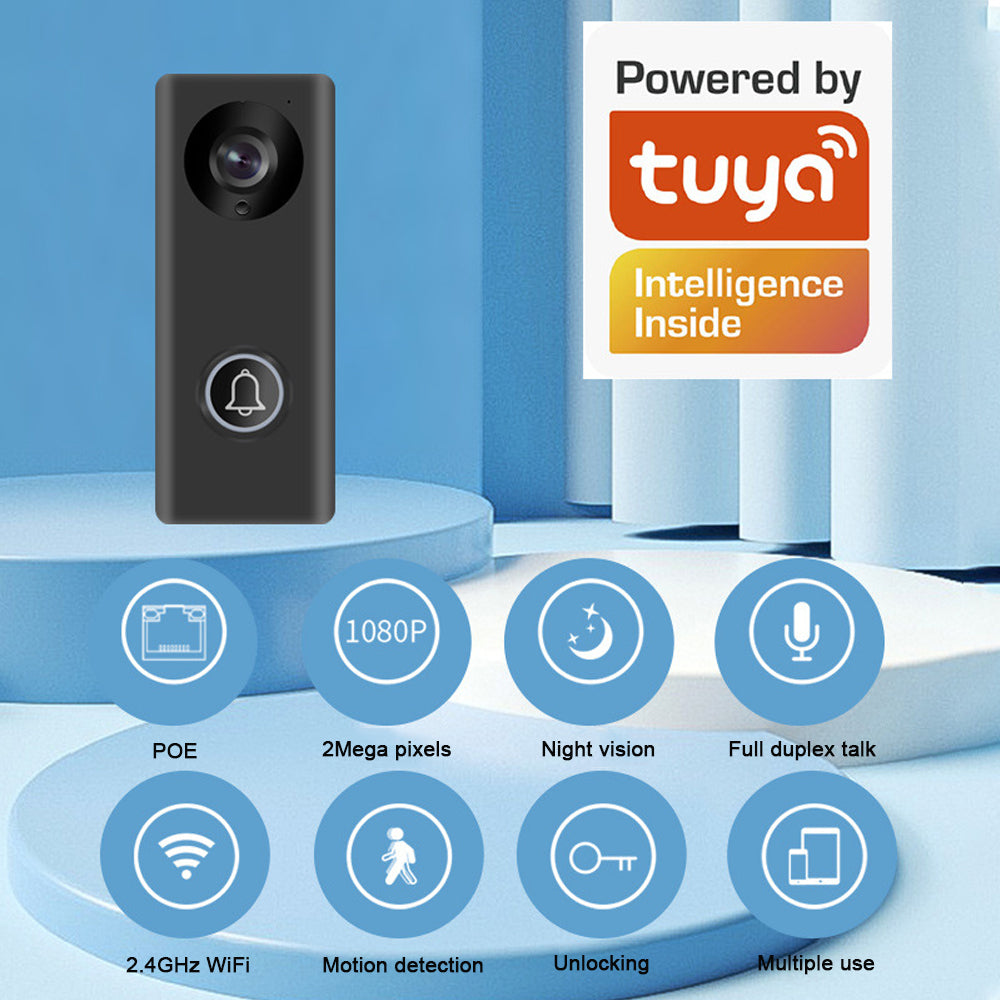 Ring Video Doorbell,1080p, 2Mega Pixels, HD Video,2.4G Wifi,Wired Network
