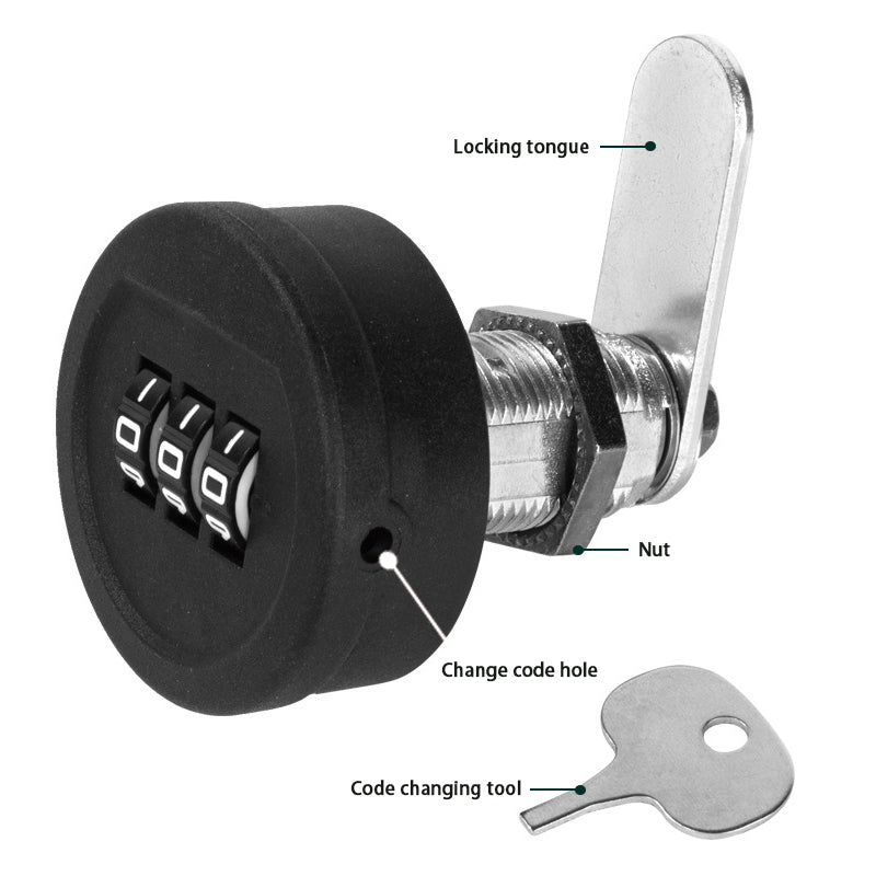 Triple Mechanical Tongue Code Lock,Metal,Wooden,Cabinet Lock,password lock