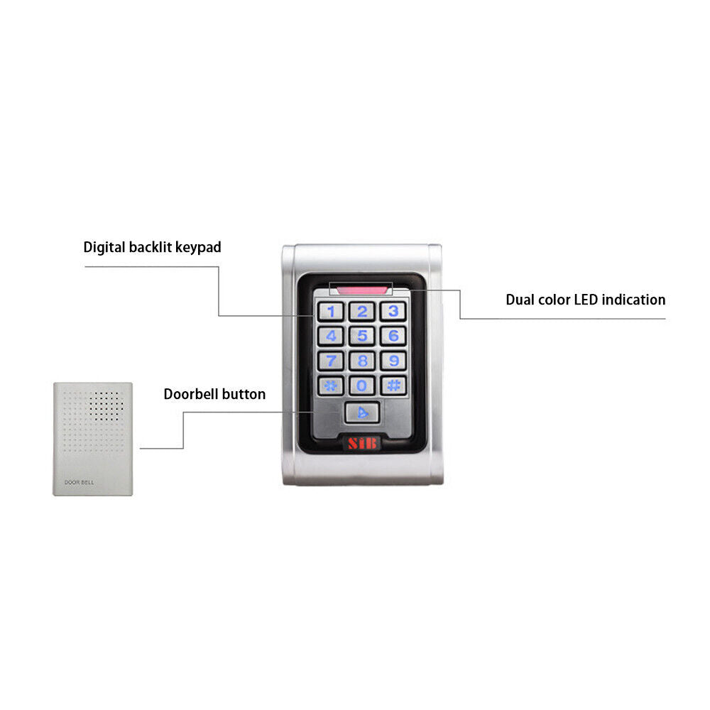 2K user ,Metal Case, Standalone Access Controll ,Waterproof