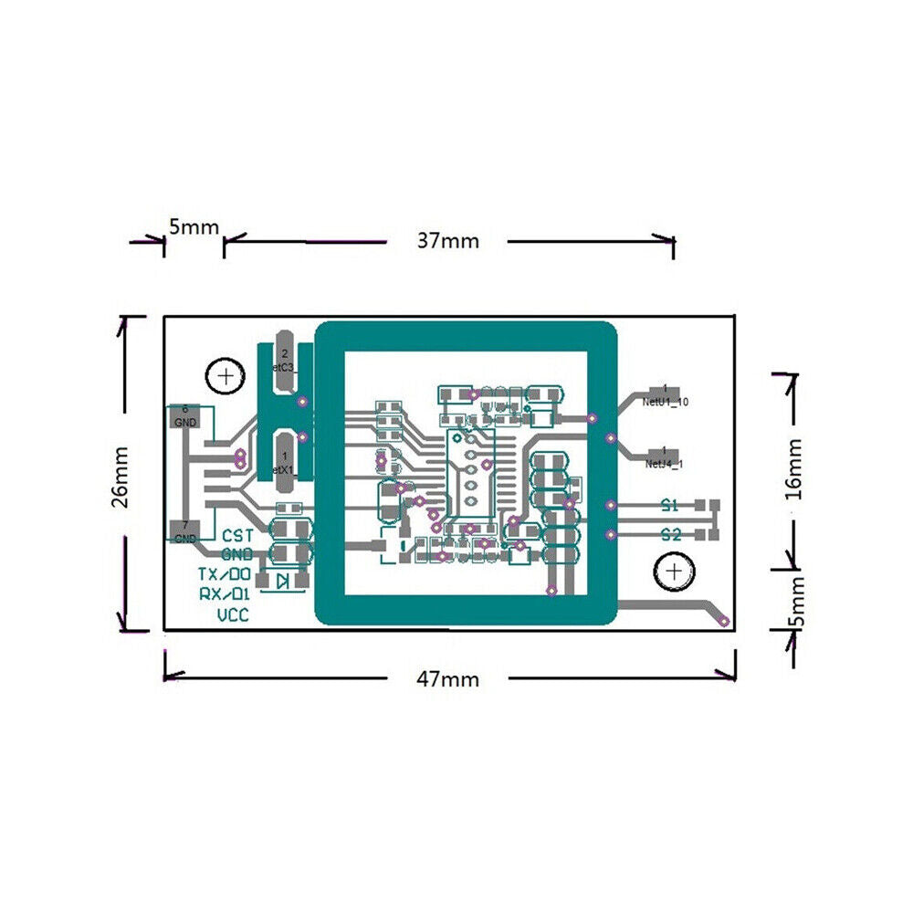 IC + EM/ID, dual frequency, DC5V ,WG26/34 ,Serial Port UART RFID Reader Module