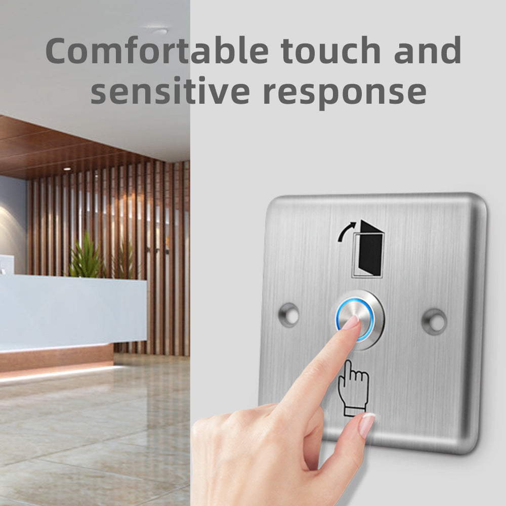 Stainless Steel ,Blue Backlight, K.O. Box, Access control Exit, Push Button Switch