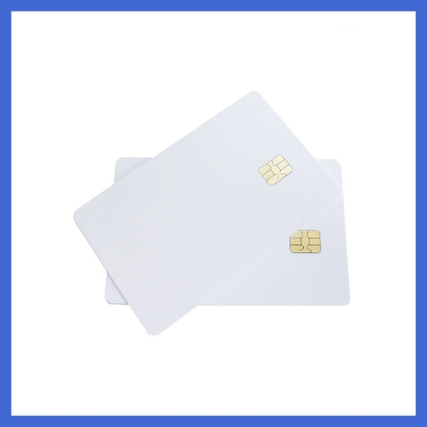 100pcs GT24C02 AT24C02 Blank white CR80 PVC contact smart IC cards