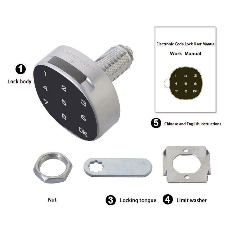 File Cabinet Lock,Locker Drawer Lock,Gym Cabinet Door Electronic Lock,Password lock