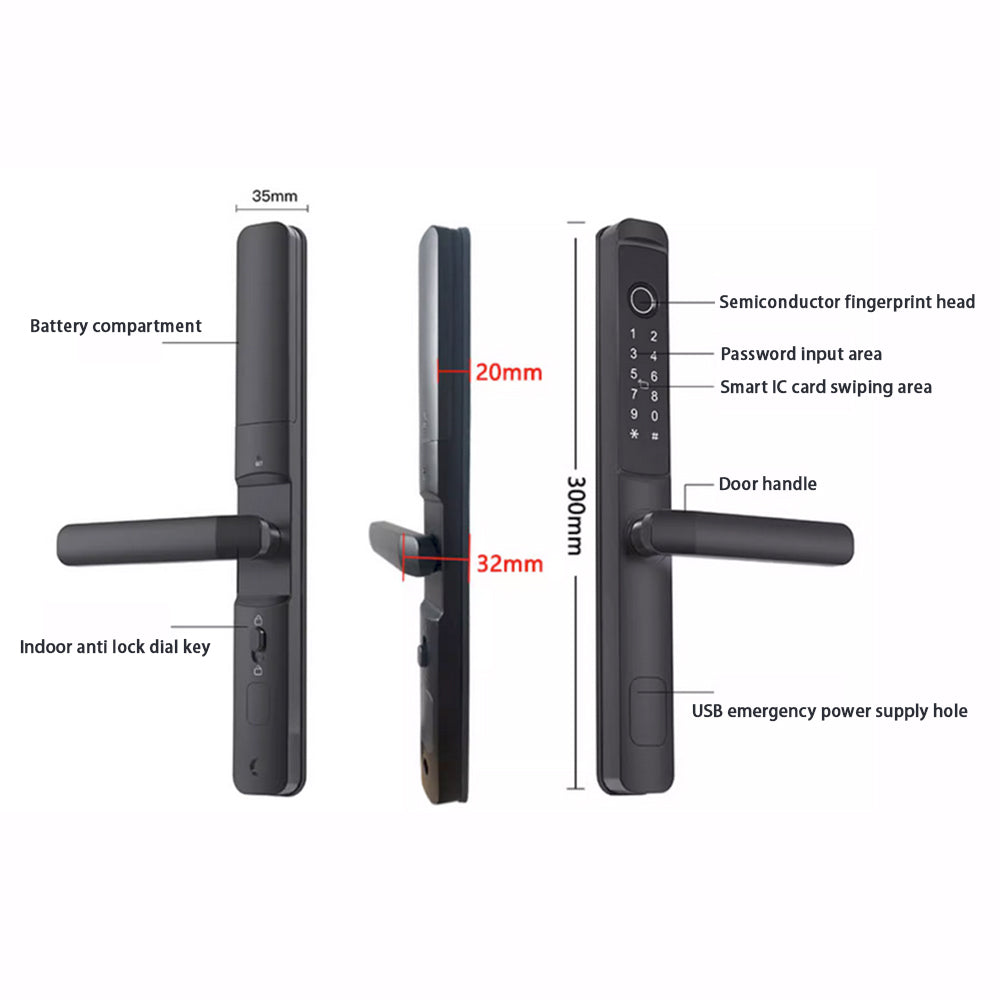 Biometric Fingerprint Door Lock,Digits Pad