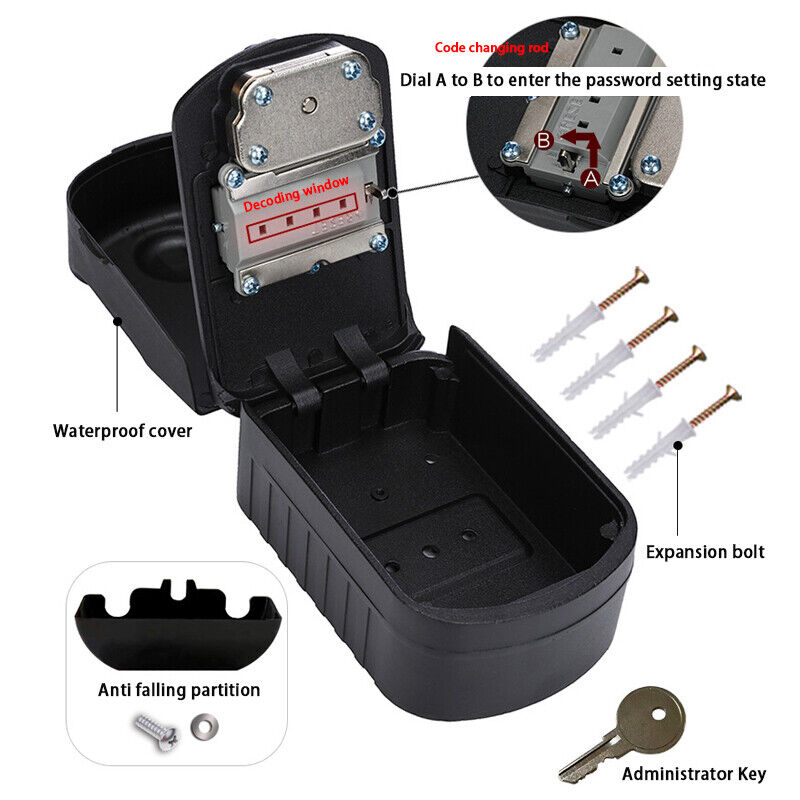 Mechanical Outdoor Waterproof Password Key Box,Key,Password Lock,key safe box