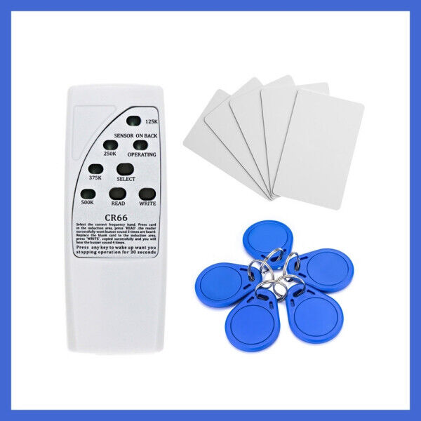Handheld 125Khz RFID EM Card Reader Copier Writer Duplicator + 5 Cards 5 Keyfobs