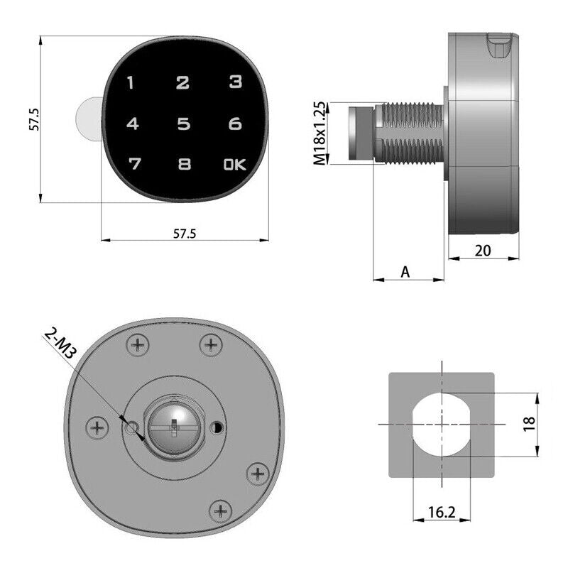 File Cabinet Lock,Locker Drawer Lock,Gym Cabinet Door Electronic Lock,Password lock
