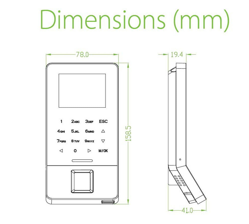 ZKSoftware,F28,Fingerprint,Time Clock,Access Controller,TCP/IPIP