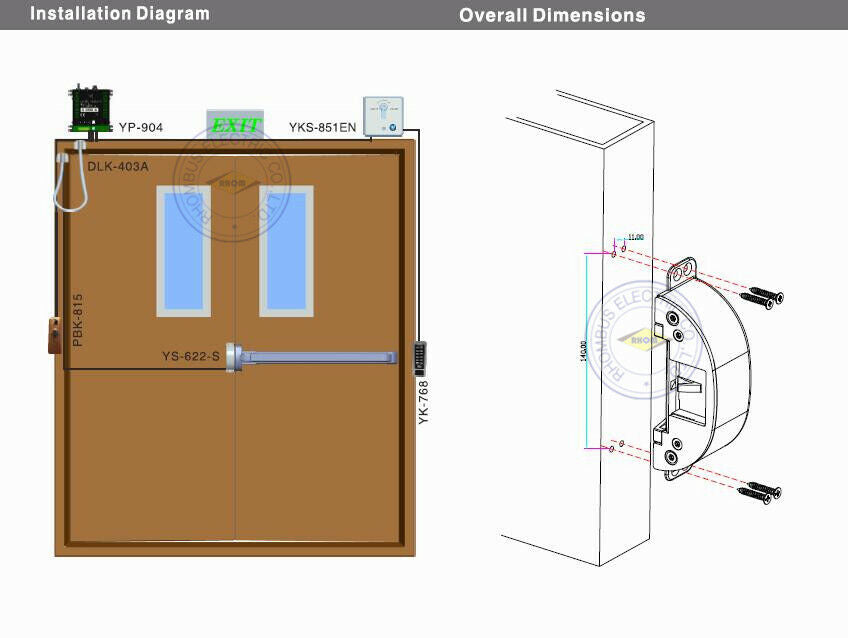Electric Strike Lock, Emergency Door
