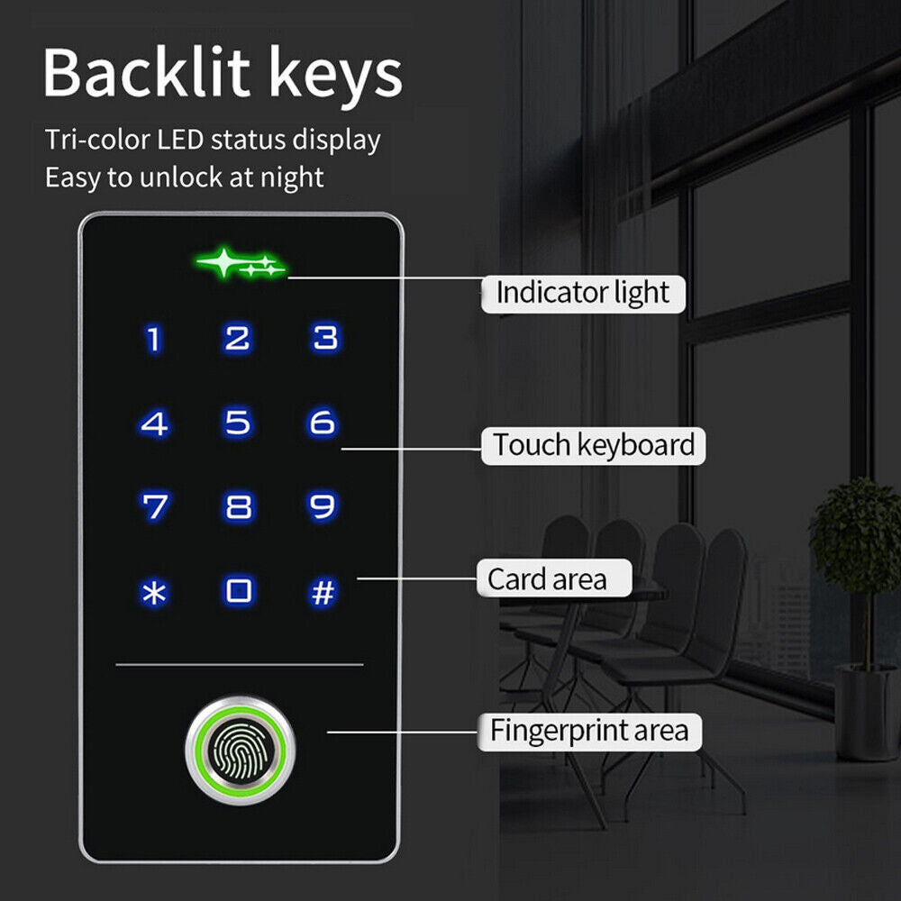 12-24VDC , Waterproof ,Fingerprint ,RFID  ,Standalone Access Control