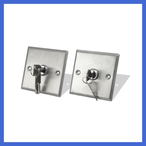 86*86 Stainless Steel Single/Double Pole Emergency Access Control Switch & Key