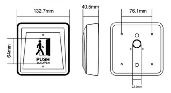 DC12-24V Disabled/Handicap Door Access Control Button/Exit Switch/Push Button