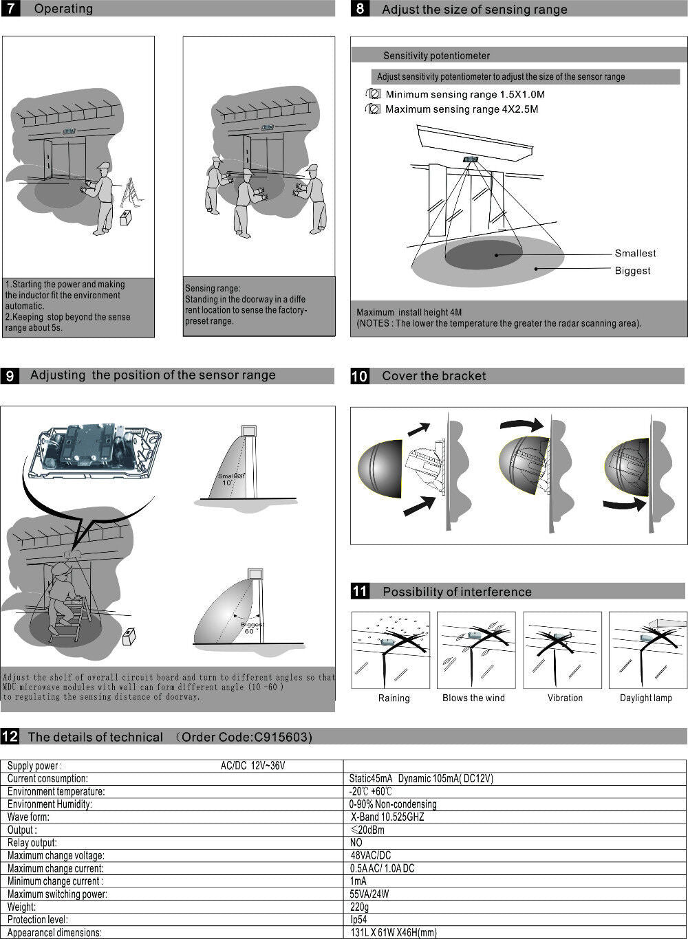 Auto-door Switch, Sensor