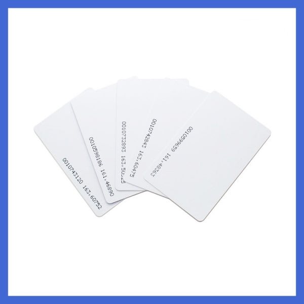 50pcs 125KHz EM4100/4102 White ID Card/tag Number Printed RFID 0.8mm Thin Card