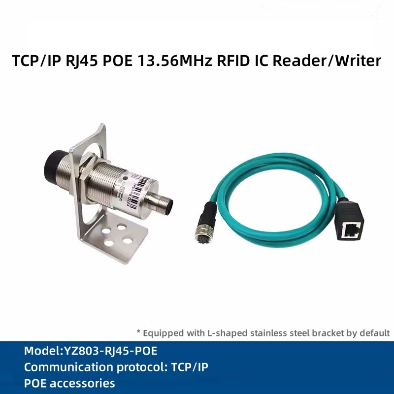 Industrial HF 13.56MHz RFID reader and writer/ Modbus workstation reader/POE carrier body reader
