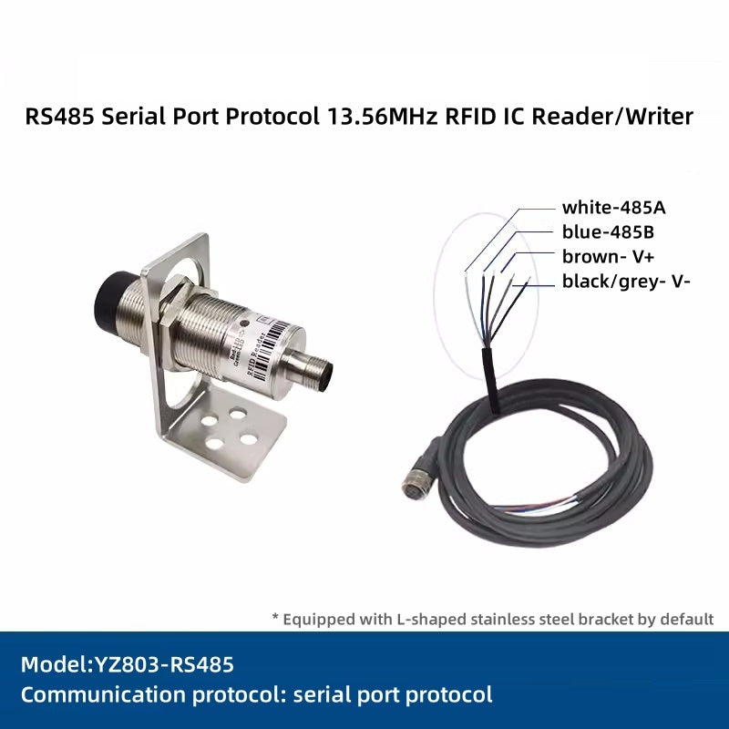 Industrial HF 13.56MHz RFID reader and writer/ Modbus workstation reader/POE carrier body reader