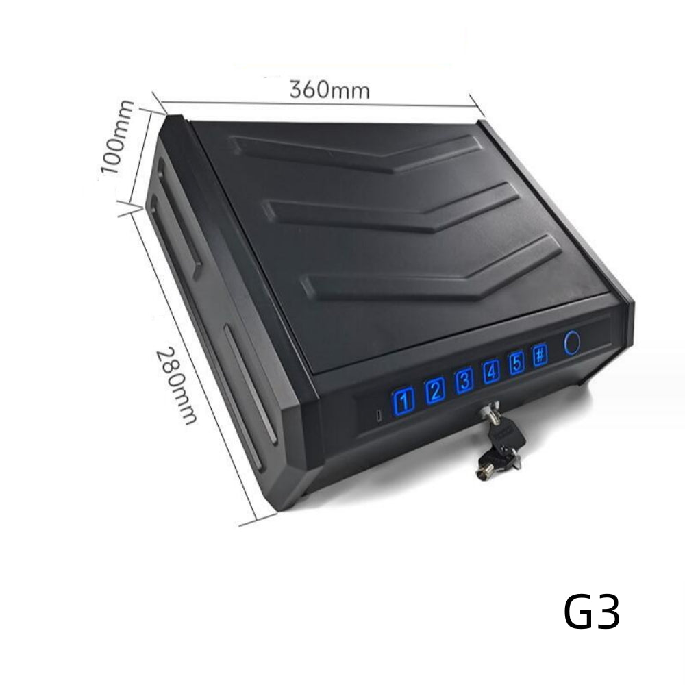 Household portable car gun box/safe/fingerprint password small mini safe/pistol box/Safe Deposit Box
