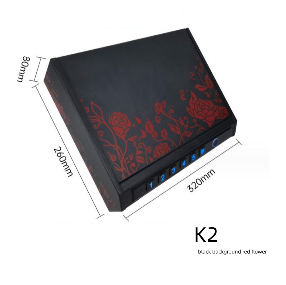 Household portable car gun box/safe/fingerprint password small mini safe/pistol box/Safe Deposit Box