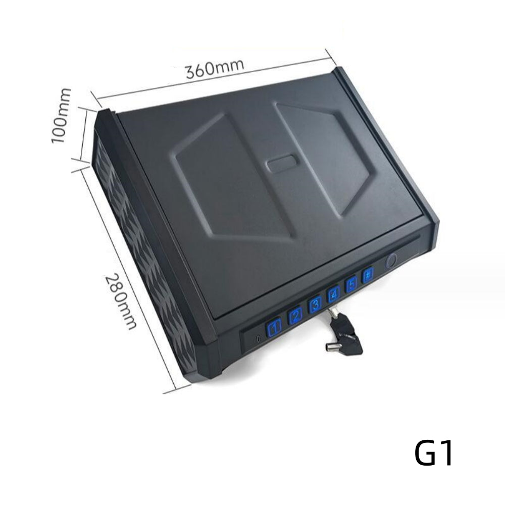 Household portable car gun box/safe/fingerprint password small mini safe/pistol box/Safe Deposit Box
