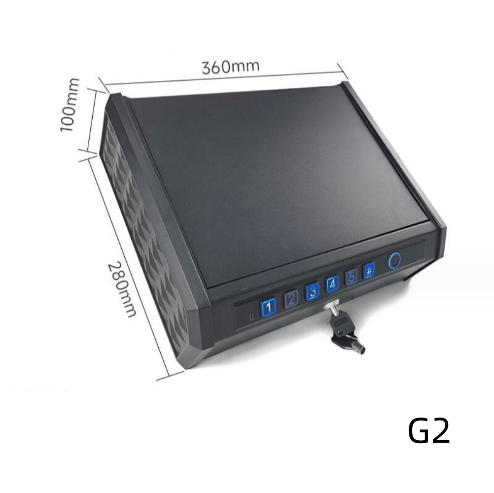 Household portable car gun box/safe/fingerprint password small mini safe/pistol box/Safe Deposit Box