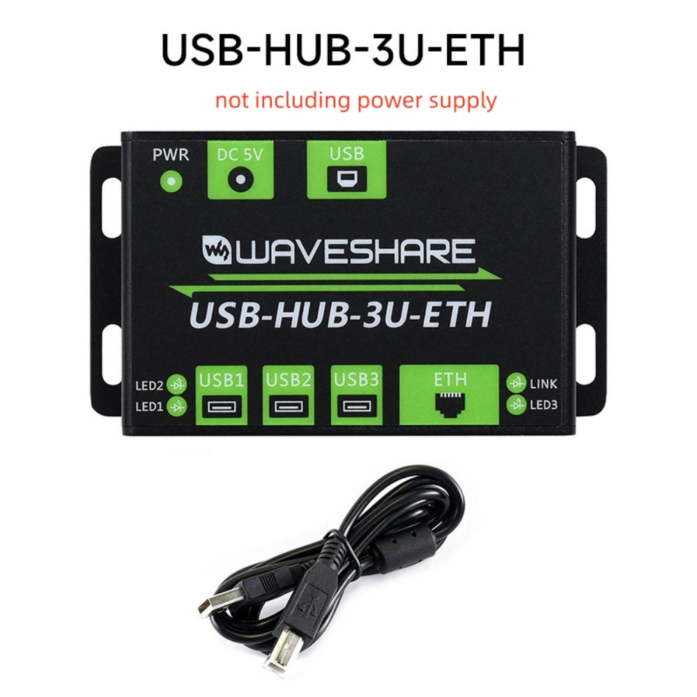 Industrial Grade Multifunctional USB HUB, Extending 3x USB ports + 100M Ethernet Port