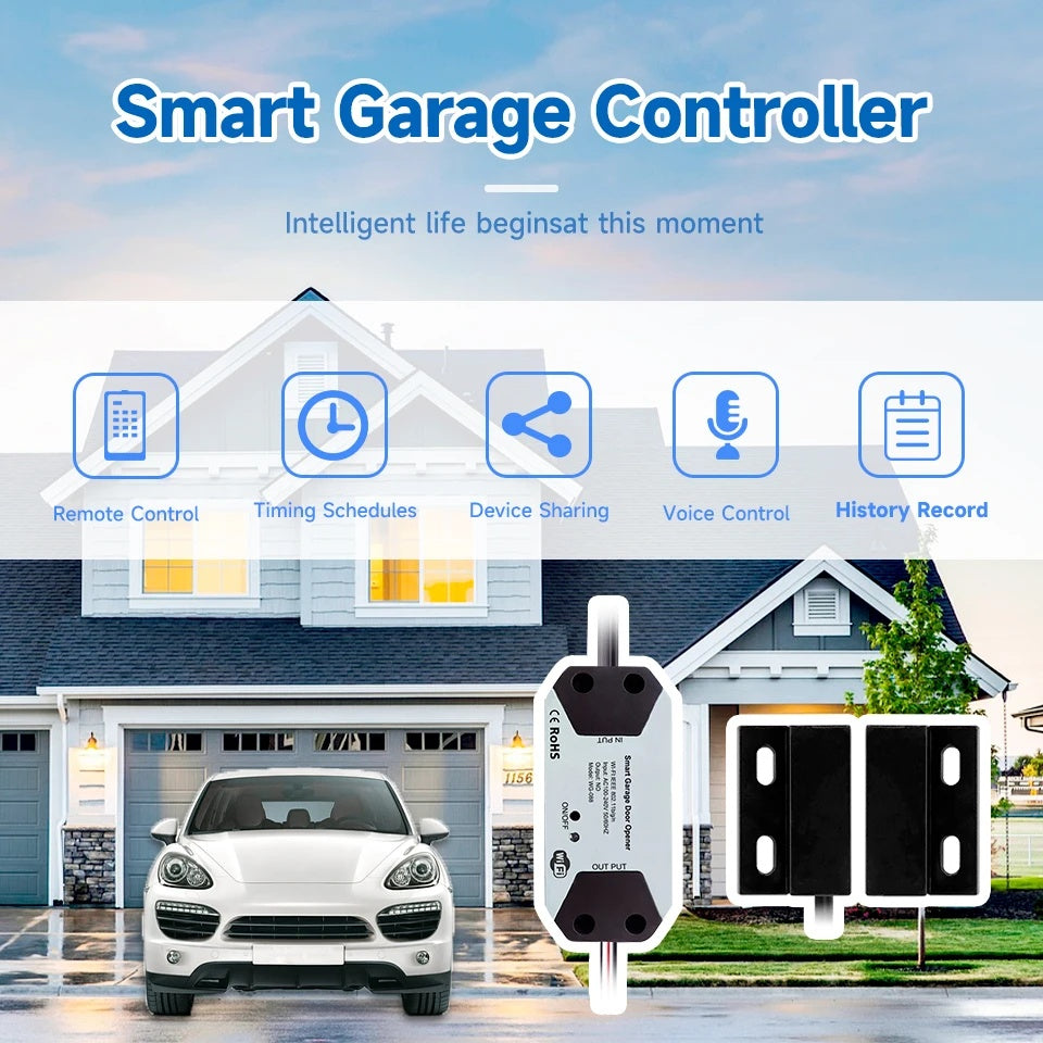 Tuya Garage Door Controller Door Opener with Alexa google home Voice Control App