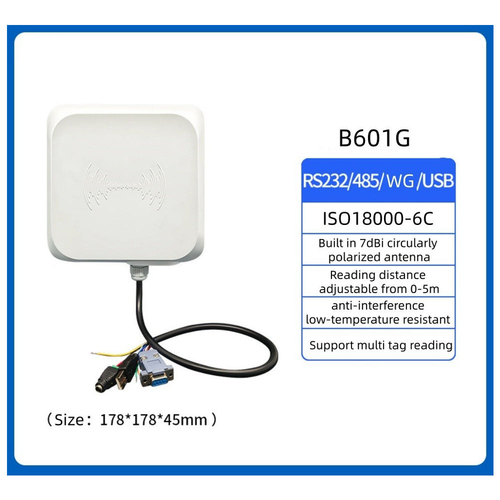 5M Long Range UHF 915Mhz ISO-18000-6C WG26/34/232/485 4G TCP output 7dBi Reader