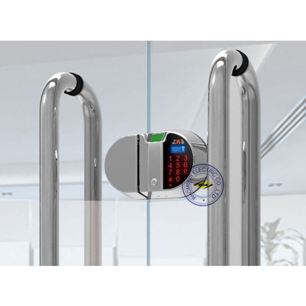 Open Hole ，Double open Fingerprint，password glass door lock for Access control