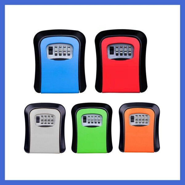 Key Storage Box Wall Mounted Safety Lock W/ 4 Digit Combination Password