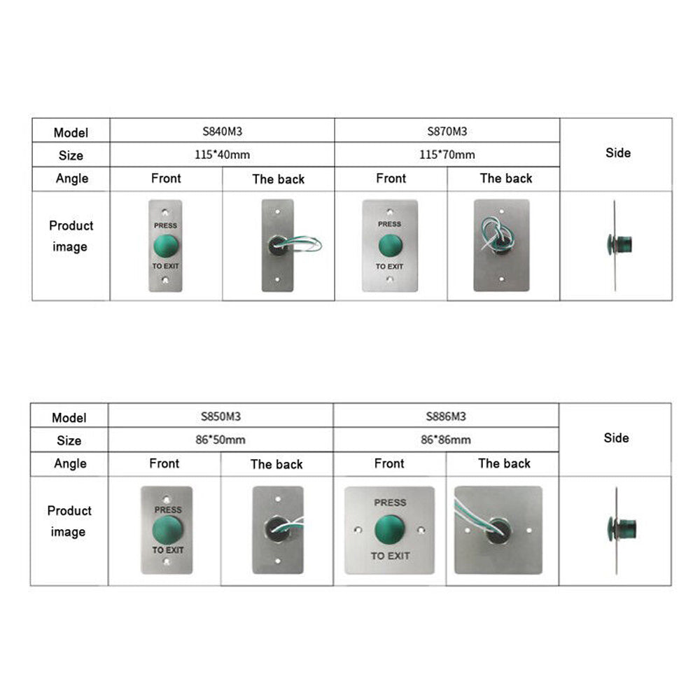 Stainless Steel,Access Control Switch
