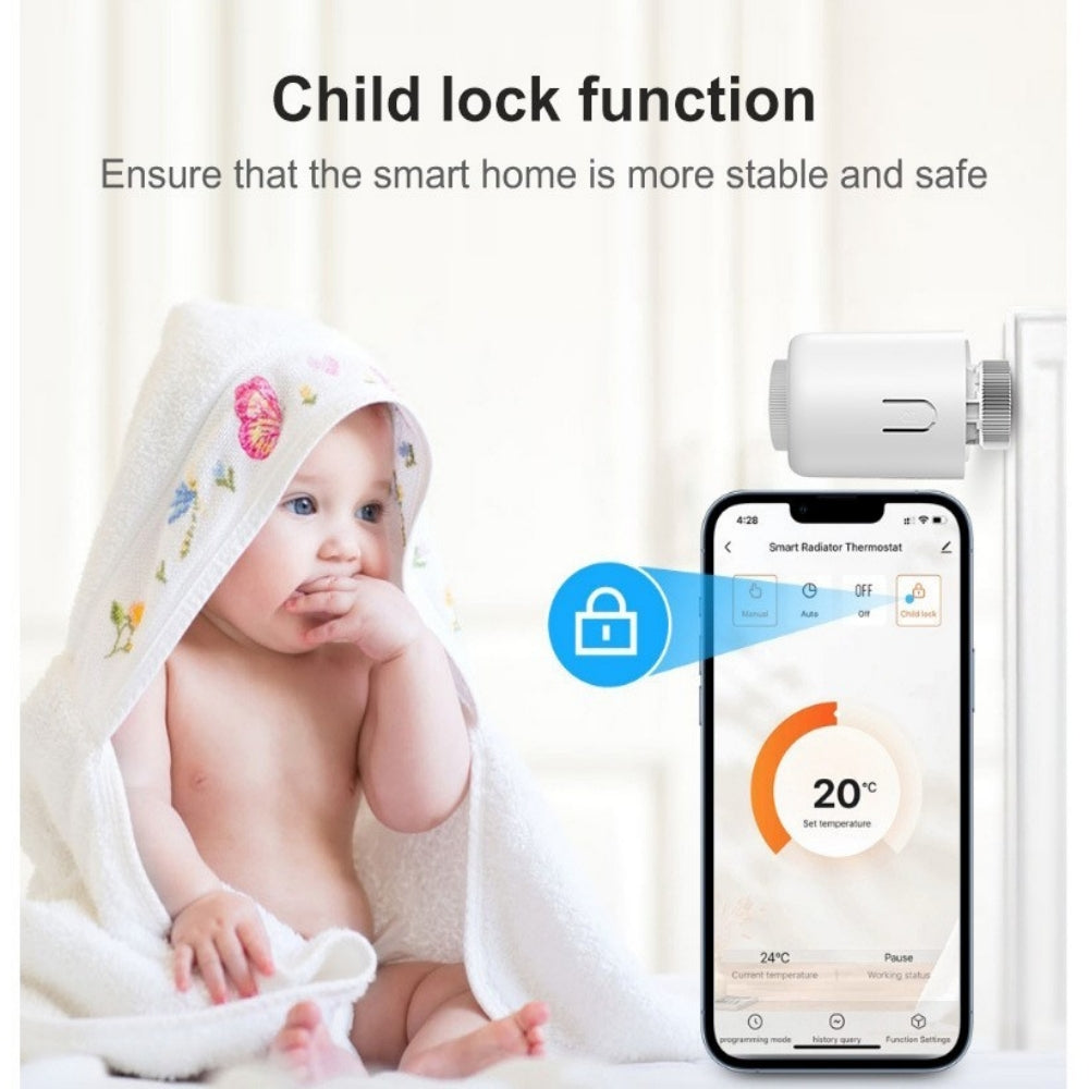 Tuya Zigbee Smart Home Heater Valve App Temperature Control Intelligent Switch