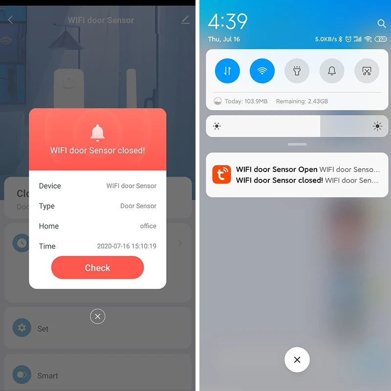 Tuya Wifi Door Window Sensor Smart Home Security Alarm Detector Alexa Google-13